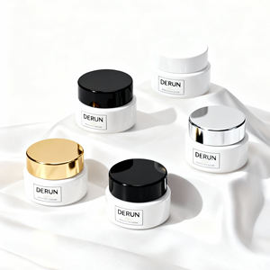 핫 세일 골드 플라스틱 캡과 다채로운 유리 크림 병 항아리 5g 10g 15g 20g 30g 50g 100g 스킨 케어 맞춤형 로고 - Product Image 6