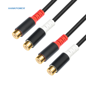 Çift <span class=keywords><strong>RCA</strong></span> dişi çift <span class=keywords><strong>RCA</strong></span> dişi kablo ile <span class=keywords><strong>2</strong></span> <span class=keywords><strong>RCA</strong></span> altın kaplama ses kablosu 0.8m - Product Image 1