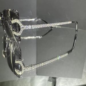 Premium Designer Rimless Sunglasses with Sparkling Stone Inspired Features and Mirrored Lens Performance - Product Image 2