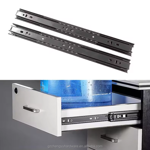 CY-205 Bình Thường Kim Loại Tủ Mềm Đóng Ngăn Kéo Trượt Kênh Đường Ray Runners Nhiệm Vụ Nặng Nề Đầy Đủ Mở Rộng Bóng Mang Ngăn Kéo Trượt - Product Image 3