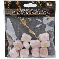 Fournisseurs Etsy Express 25 pièces 10 pièces Pierres d'énergie Wicca en cristal naturel, pierres de Reiki, pierres roulées gravées, ensemble de cristaux