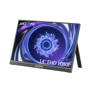 <span class=keywords><strong>Arzopa</strong></span> A1S écran FHD Rechargeable 14 pouces IPS USB Type C double moniteur de jeu Mobile Portable pour ordinateurs portables - Product Image 1