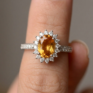 Mehrajudin Gems Handmade 925 Sterling Silver Vintage Christian Women's <b>Fine</b> <b>Ring</b> Garnet Engagement Promise Wedding Band Cut - Product Image 1