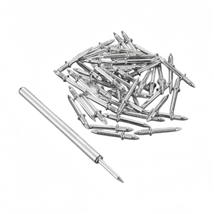 Clou de <span class=keywords><strong>fixation</strong></span> <span class=keywords><strong>invisible</strong></span> galvanisé à double extrémité pour plinthe en bois, durable et écologique - Product Image 1
