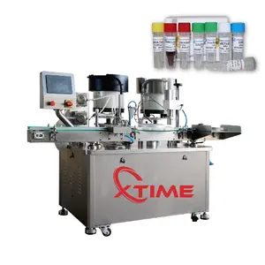 Automatic lab medical tube vaccune reagent filling machine vial liquid reagent test tube filling capping machine