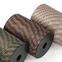 Corde en paracorde de haute qualité en polyester résistant aux déchirures à 9 brins de 4 mm, corde de survie haute résistance, 100 m/rouleau