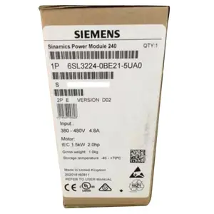 PLC controller PM240 6sl3224-0be21-5ua0 New Original Siemens Frequency Inverter Siemens 1.5Kw 6SL3224-0BE21-5UA0 in Stock