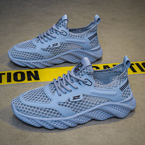 Fashion Trend Lace-<b>Up</b> Breathable Mesh Mens Shoes Lightweight <b>Open</b> Weave Anti-Slippery Hard-Wearing Evergreen All Seasons Walking - Product Image 4