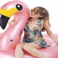 Nouveau modèle de lit gonflable Flamingo pour piscine, flottant pour fête aquatique, Flamingo gonflable à chevaucher pour l'eau, couleur Or Rose