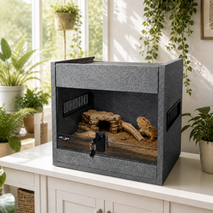 Terrario Seguro para Reptiles de Gran Capacidad con Cerradura de Llave y Puerta Deslizante Frontal Superior, Jaula para Reptiles para Dragón Barbudo, Gecko, Serpiente Maíz - Product Image 2