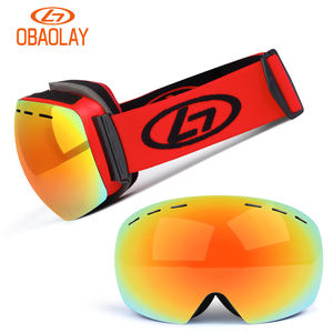 OBAOLAY Lunettes de ski de sport personnalisées, vente en gros, protection <span class=keywords><strong>anti</strong></span>-buée UV400, lunettes de ski <span class=keywords><strong>OEM</strong></span> - Product Image 1