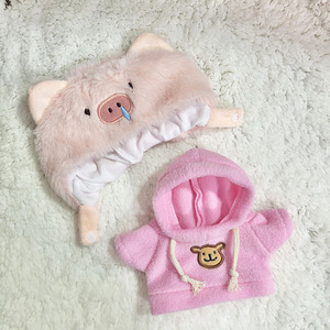 Mignonne robe <span class=keywords><strong>tenue</strong></span> vêtements seulement 20cm petit castor rubis poupée bébé morveux cochon chapeau amour pull ensemble - Product Image 3