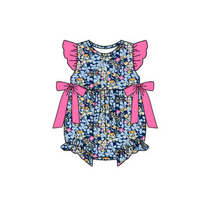 Preventa al por mayor: Ropa de verano para bebés y niñas de la boutique Trendyism, de algodón orgánico suave con estampado, linda, para vacaciones, MOQ 5, de fábrica. - Product Image 3