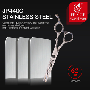 6 pouces <span class=keywords><strong>Japonais</strong></span> 440C Lame Dentelée En Acier De Salon De Coiffure Professionnel Ciseaux à Amincir les Cheveux - Product Image 5