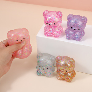 New Maltose Funny Small Bear Stretch Sensory Fidget Toys Unisex TPR <b>Squishy</b> Squeeze Toy for Children Aged 5 to 7 Years - Product Image 3