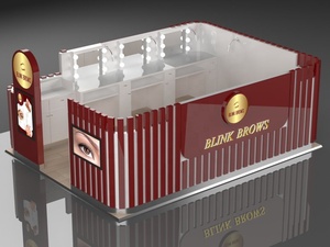 Bằng Gỗ MDF Lông Mày Đứng Trung Tâm Mua Sắm <span class=keywords><strong>Kiosk</strong></span> Lông Mày <span class=keywords><strong>Threading</strong></span> Kisok Nail Bar - Product Image 2