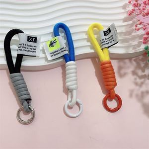 Nouvelle coque de téléphone universelle avec cordon de suspension, porte-clés de voiture, ornements simples, cordon court tressé à la main en nylon pour téléphone, porte-clés promotionnel - Product Image 2