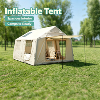 Tente de camping gonflable renforcée à structure pneumatique, anti-déchirure, en tissu Oxford, pour le glamping en famille en plein air et les excursions en nature.