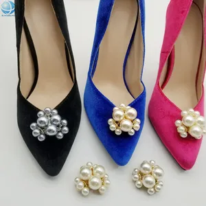 Custom elegante fiore di perla staccabile scarpa Clip per le signore di nozze accessori per la decorazione di scarpe da sposa