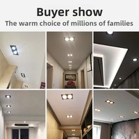 Lumière de grille LED, projecteur à trois têtes, ampoule à faisceau, aluminium encastré, COB commercial, angle réglable, anti-éblouissement, downlight