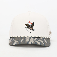Casquette de baseball à logo personnalisé en gros pour hommes, casquette à 5 panneaux, visière plate, broderie 3D, blanche