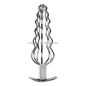 Dongkai Source Factory Kürbisförmiger Hohlanalplug aus Edelstahl, Fetisch-Plug, Metall-Hohlanalplug mit Rundem Sockel, Sexspielzeug für Männer - Product Image 1