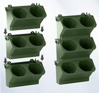 Ramah lingkungan Stackable tanaman dinding vertikal gantung pot bunga dinding sistem penanam vertikal pot taman