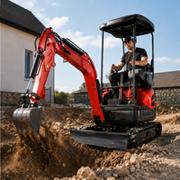 LIVRAISON GRATUITE Mini-excavatrice sur chenilles hydraulique automatisée 1,8 tonne