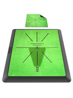 Tapis d'entraînement de golf portable et réglable avec poids, en velours remplaçable, pour l'entraînement du putting et de la trajectoire du swing