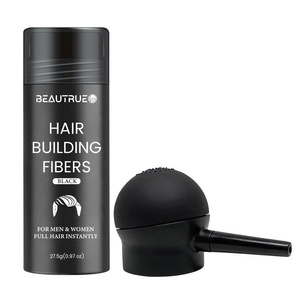 Private Label Hair Loss Treatment 27.5g Hair Building Thickening Fibers Powder <b>Spray</b> Applicator Pump Nozzle Hair Fiber Powder - Product Image 1