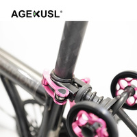 Collier de selle CNC UnionJack avec gravure laser pour vélos pliants Brompton Pline Aline Cline D10