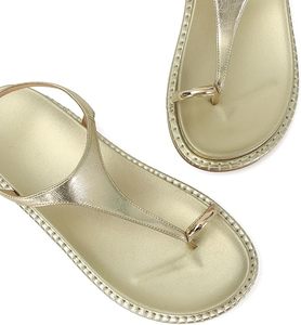 Últimas <span class=keywords><strong>Sandalias</strong></span> <span class=keywords><strong>Doradas</strong></span> de Fiesta para Mujer <span class=keywords><strong>Baratas</strong></span> al por Mayor, Nuevos Estilos de <span class=keywords><strong>Sandalias</strong></span> Planas para Damas - Product Image 5