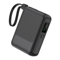 Batteries externes tendance haute capacité 10000 mAh 2-en-1 avec charge rapide PD 22,5 W, câble intégré et écran LED numérique pour iPhone