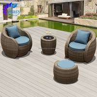 IEasy – table à thé d'extérieur en rotin, canapé de jardin, ensemble de canapés, jardin, cour, villa, mobilier d'extérieur se