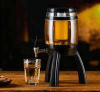Distributeur de bière commercial portable à LED, refroidi par glace, finition chromée, en acrylique de qualité alimentaire, avec prise UK – Vente directe usine