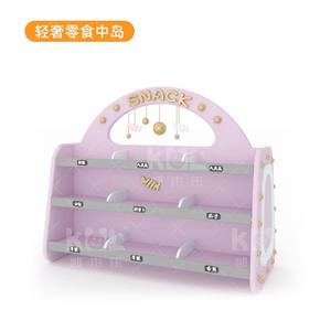 Naughty Castle Playhouse pour enfants Équipement de terrain de jeu en bois Étagères à fruits et légumes pour parc Supermarché Shopping Storage - Product Image 5