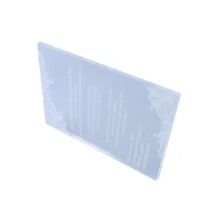 5 x 7 Inch Clear Acrylic Wedding Invitation Card PMMA Birthday Invitation Acrylic Menu Card