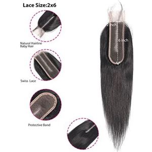 2x6Lace Hair Block Tejido a mano Cabello humano real HD Cierre de encaje Cabello humano recto - Product Image 4