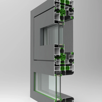 Portes coulissantes en aluminium à rupture de pont thermique insonorisées et économes en énergie avec verre Low-e et quincaillerie haute sécurité pour le marché américain