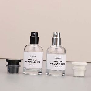 Flacon de parfum en verre transparent à fond épais avec logo personnalisé 30ml/50ml/100ml, vaporisateur de parfum, pompe, usage cosmétique - Product Image 2