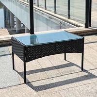 Ensemble chaise et table à thé en rotin tissé pour patio extérieur pour les repas dans les terrasses de jardin Villas Hôtels de loisirs