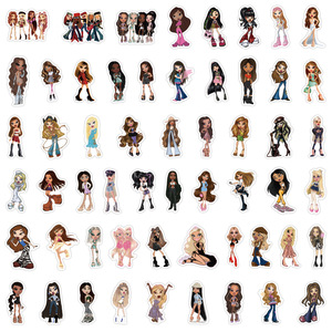 55 Uds Bratz Graffiti pegatinas Notebook equipaje decoración pegatinas impermeable niños pegatina al por mayor - Product Image 5