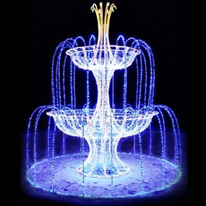 Lumières décoratives pour fontaines illuminant les places publiques en transformant ces espaces en attractions photographiques lumineuses pour les fêtes de Noël, destinées aux familles et aux visiteurs. - Product Image 1