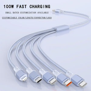 5'i 1 Arada PD 100W Hızlı Şarj Kablosu 0.5/1/<span class=keywords><strong>2</strong></span>/3M Çok Başlı Kablo Küçük Parti Özelleştirme Destekli Fabrika Toptan Satış - Product Image 1