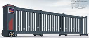 Porte de sécurité en aluminium moderne pour automobile, porte coulissante extérieure commerciale, porte principale motorisée télescopique, porte d'usine extérieure - Product Image 6