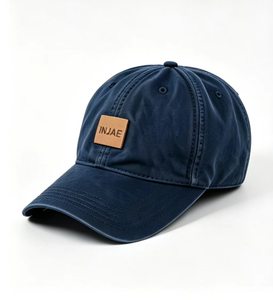 Gorra de Béisbol de Algodón Lavado con Parche de Cuero y Logotipo Personalizado, Estilo Vintage, MOQ Bajo para Golf y Actividades al Aire Libre - Product Image 3