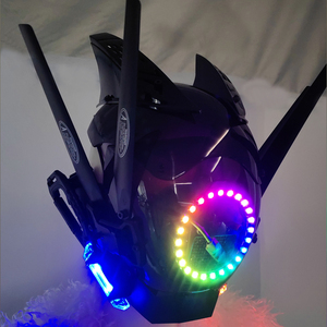 Future Warrior Cyberpunk LED Casco Máscara de samurái mecánica - Product Image 4