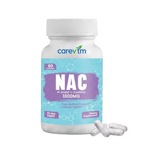 Suplemen NAC N-Asetil Sistein 1800mg, dengan Milk Thistle 200mg, Non-GMO, Bebas Gluten - 60 Kapsul - Product Image 1
