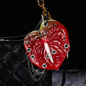 Pendentif feuille de pied d'oie pour la subculture de la puncture <span class=keywords><strong>et</strong></span> de la perforation, accessoire de sac, vente en gros - Product Image 2