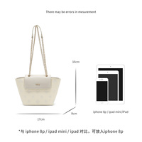 Sacs fourre-tout pour femmes, sacs seau petits à monogramme gaufré, sacs à bandoulière pour femmes avec chaîne, sacs à rabat portés croisés